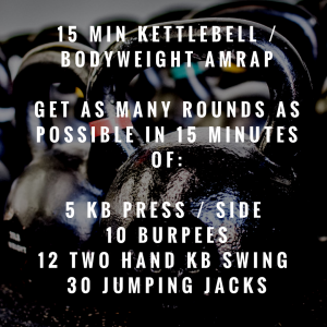 Kettlebell and bodyweight discount wod